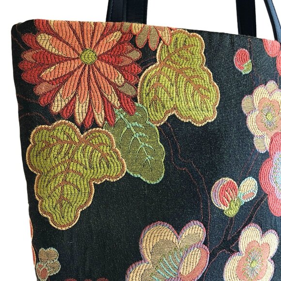 Danny K Beverly Hills floral tapestry shoulder tote Made in USA - Picture 6 of 16